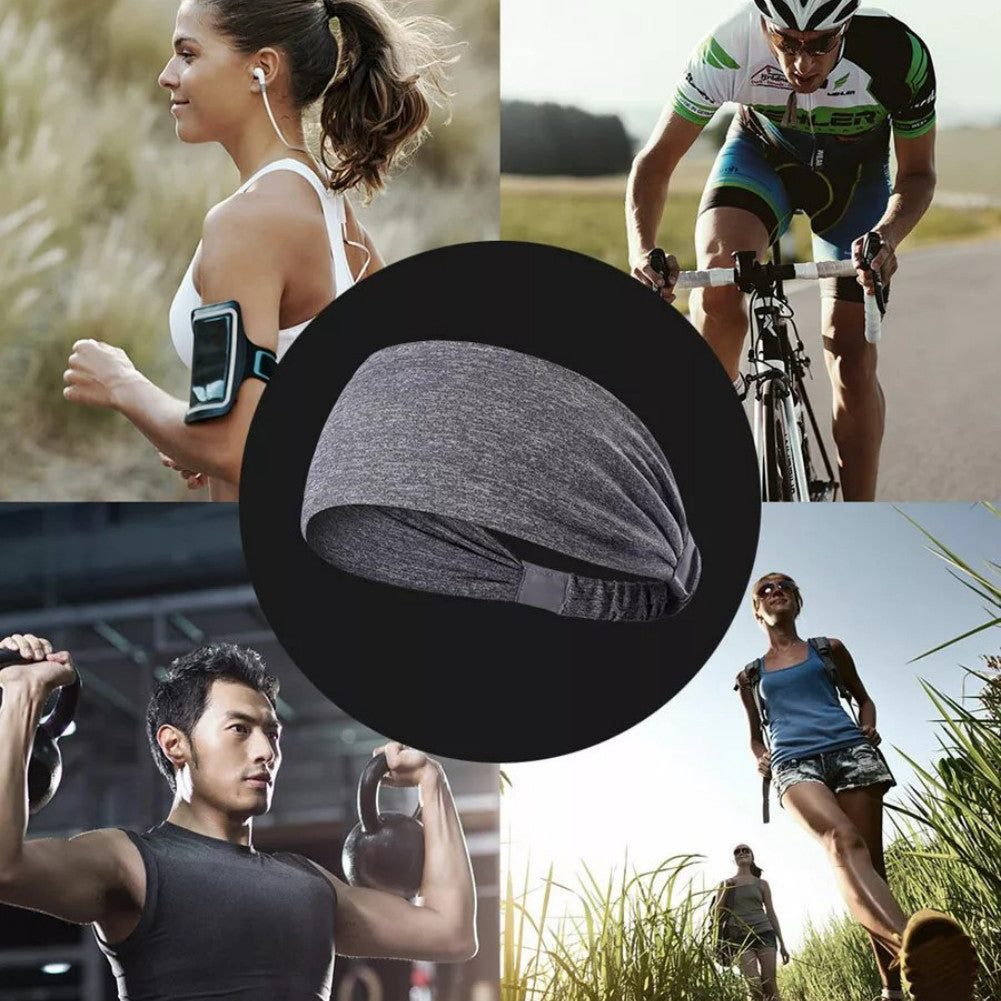 5-Pack Sports Fitness Headband & Sweatband - Unisex, Breathable, Anti-Slip