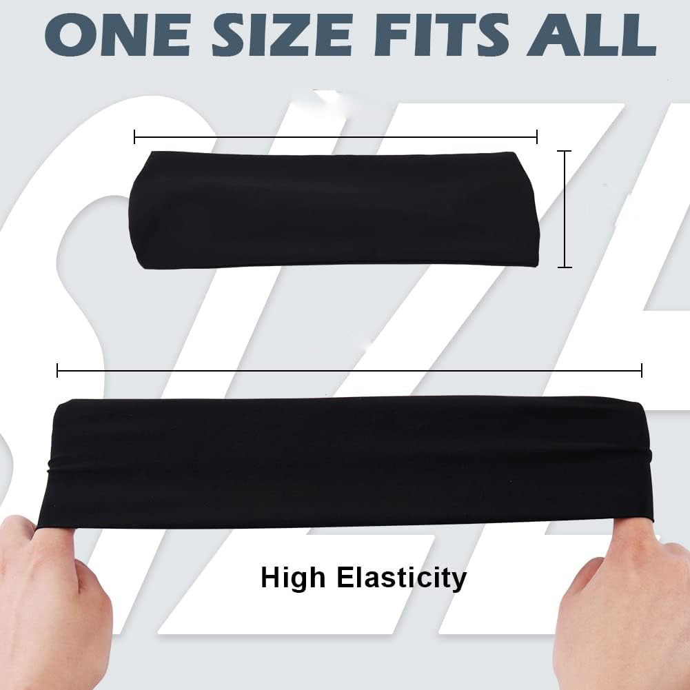 5-Pack Sports Fitness Headband & Sweatband - Unisex, Breathable, Anti-Slip